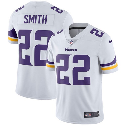 Minnesota Vikings #22 Limited Harrison Smith White Nike NFL Road Men Jersey Vapor Untouchable->youth nfl jersey->Youth Jersey